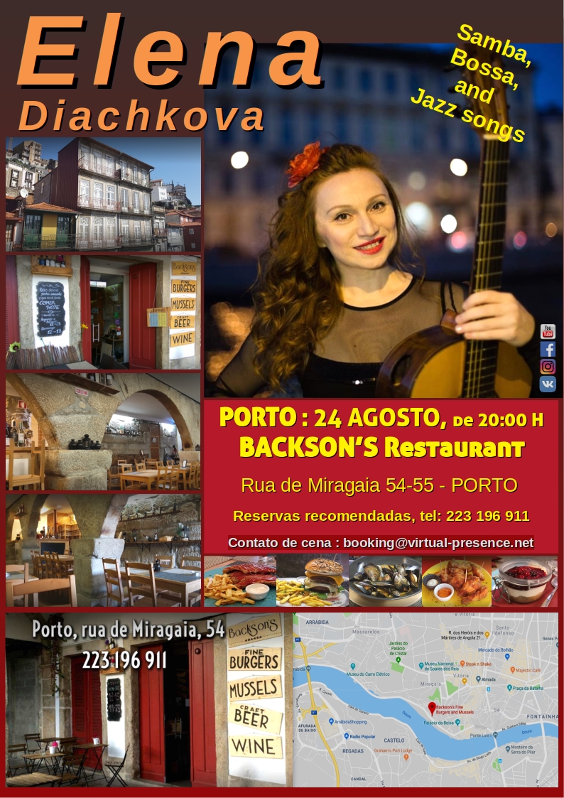 EN CONCERT à PORTO LE 24 Août 2019 dès 20:00 heures.